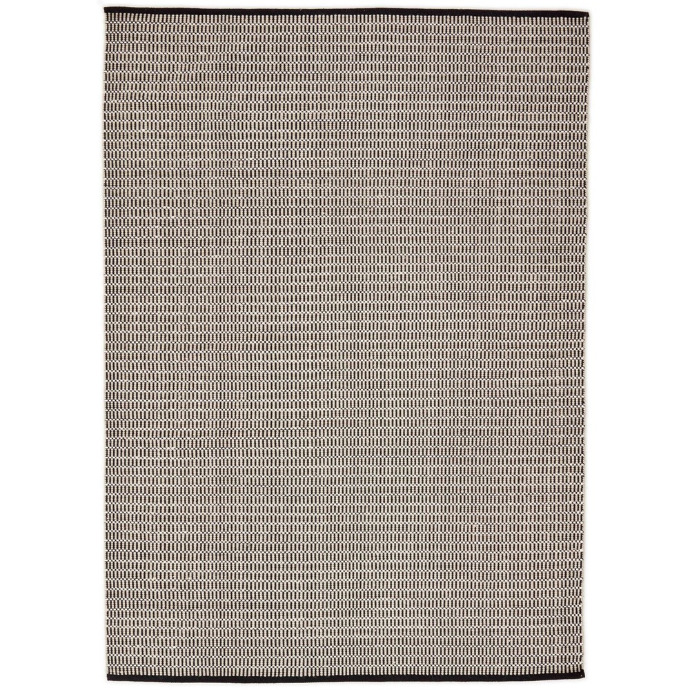 Bricks Modern Flatwoven Wool Rug in White Multi